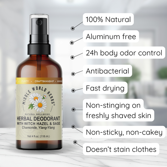 Herbal Deodorant Witch Hazel and Sage