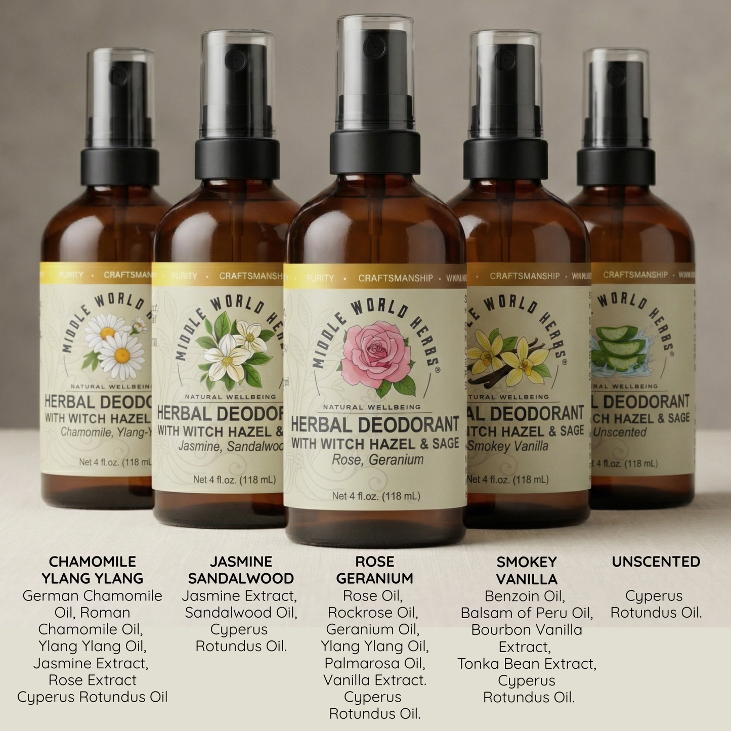 Herbal Deodorant Witch Hazel and Sage