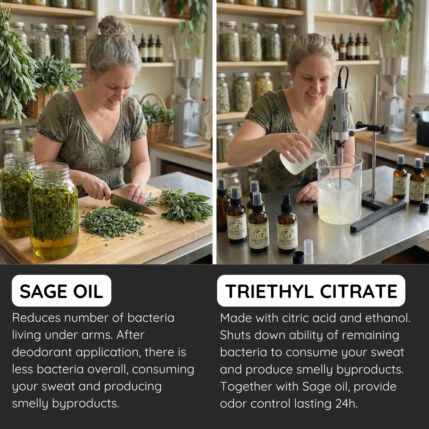 Herbal Deodorant Witch Hazel and Sage